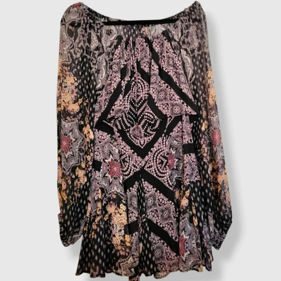 Free People seven wonders open back boho Mini Dress - Picture 2 of 16